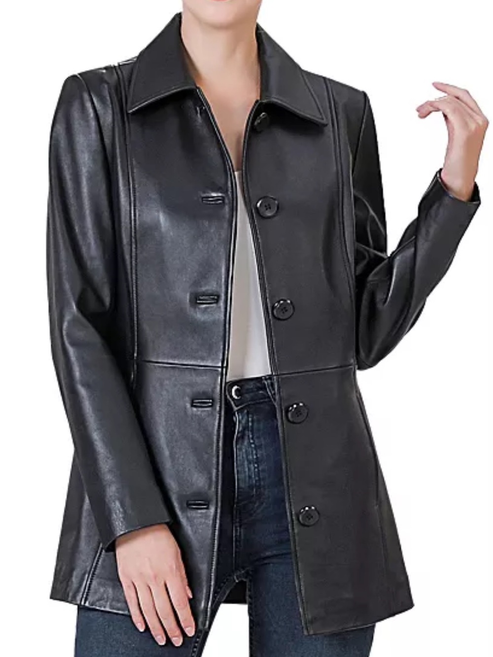 BGSD Women Hannah Lambskin Leather Jacket